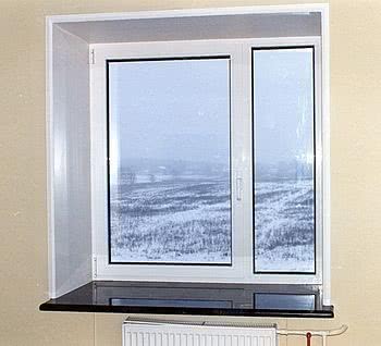 Окно металлопластиковое под ключ. ширина 115см, высота 145см. С подоконником DANKE, теплыми откосами, мультифункциональным стеклопакетом.
