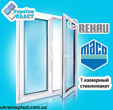 Окно REHAU euro 60 Maco стеклопакет 1-но камерный