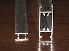 Профиль алюминиевый для козырьков и навесов из поликарбоната