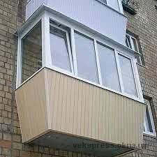 Вынос балкона по подоконнику от пола в Киеве недорого