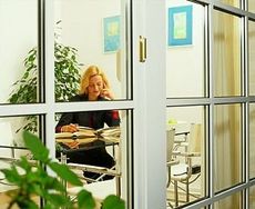 Плаcтиковое окно Salamander в офисных перегородках (Буча)!