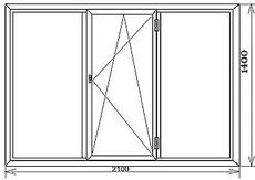 Окно в спальню ALMplast, фурнитура Vorne 2,1х1,6