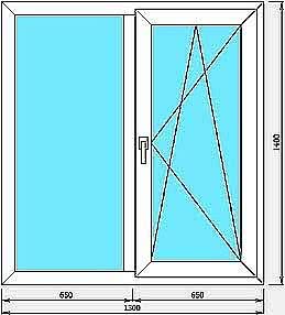 Окно WDS 400, фурнитура SIEGENIA 1.3х1.4