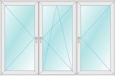 Окно кухонное ALMplast, Фурнитура Vorne 2,1х1,6мм.