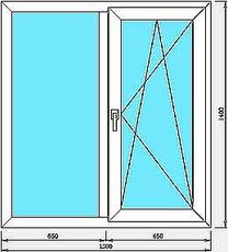 Окно Salamander2d, фурнитура MACO! 1,5x1,6