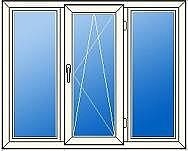 Вікно у вітальні ALMplast c Vorne 1,8х1,1 м