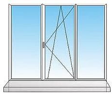 Окно в гостинной ALMplast c Vorne 1,8х1,2 м