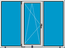 Окно в гостинной ALMplast c Vorne 1,8х1,3 м