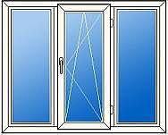 Окно в гостинной ALMplast c Vorne 1,7х1,3 м