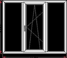 Окно в гостинной ALMplast c Vorne 1,9х1,5 м