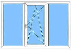 Окно пластиковое трехстворчатое ALM 2,0х1,2 м