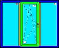 Окно пластиковое трехстворчатое ALM 2,0х1,4 м