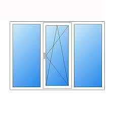Окно пластиковое трехстворчатое ALM 2,1х1,2 м
