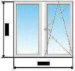 Окно кухонное WDS, фурнитура Sigenia, 1,2х1,1 м