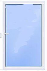 Глухое окно из профиля ALMplast 0,8х1,6 м