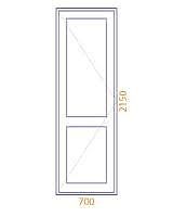 Балконная дверь Rehau E-60 c МАСО 0,7х2,0 м