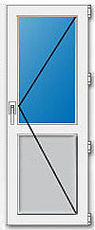 Балконная дверь Rehau E-60 c МАСО 0,7х2,1 м