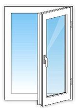 Балконная дверь Rehau E-60 c МАСО 0,8х2,2 м