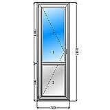 Балконная дверь Rehau E-60 c МАСО 0,8х2,3 м