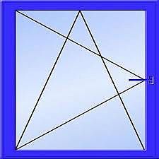 Окно одностворчатое поворотно-откидное Hoffen с фурнитурой Sigenia и однокамерным стеклопакетом габаритами 0,6х1,5