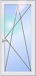 Окно одностворчатое поворотно-откидное Hoffen с фурнитурой Sigenia и однокамерным стеклопакетом габаритами 0,7х1,4 м (Киев)