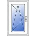 Окно одностворчатое поворотно-откидное Hoffen с фурнитурой Sigenia и однокамерным стеклопакетом габаритами 1,0х1,0 м