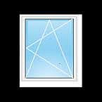 Металлопластиковые одностворчатые поворотно-откидные окна Rehau для любых помещений с фурнитурой МАСО и однокамерным стеклопакетом 0,7х1,0 м