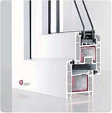 Металлопластиковые двухчастные окна Rehau 1,0х1,3 м для кухни с фурнитурой МАСО и двухкамерным стеклопакетом в Киеве.