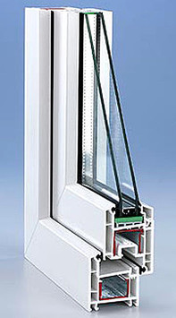 Белое окно ПВХ Peхaу на балкон с фурнитурой МАСО. Двухстворчатое 1,0х1,0 м с однокамерным стеклопакетом.