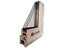 Новое окно ПВХ Rehau в частный дом с фурнитурой МАСО. Двухстворчатое 1,0х1,3 м с однокамерным стеклопакетом.