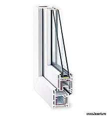 Теплое окно ПВХ двойное Rehau 1,0х1,5 м для любых помещений с фурнитурой МАСО и однокамерным стеклопакетом.