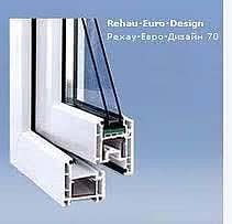 Тепле вікно ПВХ двостулкові Рехау 1,05х1,15 м для кухні з фурнітурою МАСО і однокамерним склопакетом.