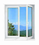 Теплое ПВХ окно Rehau с фурнитурой МАСО кухни 1,05х1,30 м с двухкамерным энергосберегающим стеклопакетом
