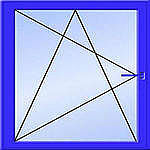 Металлопластиковые одночастные поворотно-откидные оконные конструкции Rehau для спальни с фурнитурой МАСО и однокамерным стеклопакетом 0,8х1,4 м