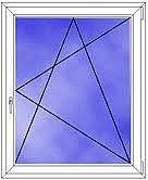 Белое окно ПВХ из профиля Rehau 850х950 мм с фурнитурой МАСО и двухкамерным стеклопакетом