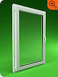 Окно пластиковое одностворчатое Rehau для кухни 900х1000 с фурнитурой МАСО
