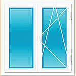 Окна и двери Rehau 0,9х1,55 м. Двустворчатые металлопластиковые окна