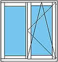Металлопластиковые окна Rehau 0,9х1,60 м. Двухстворчатые окна из ПВХ с энергосберегающим стеклопакетом