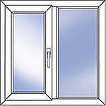 Новые окна и двери из ПВХ Rehau 0,95х1,00 м. Двухстворчатые с энергосбережением окна