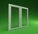 Двухстворчатые металлопластиковые окна Rehau 0,95х1,65м.