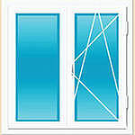 Окна из профиля немецкой фирмы Rehau 1,0х1,15 м. Двухстворчатые металлопластиковые окна