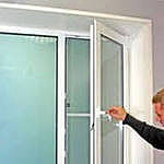 Окна и двери для гостинной из профиля Rehau 1,0х1,65 м. Двухстворчатые металлопластиковые окна