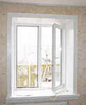Окна со стеклопакетами из профиля Rehau 1,05х1,4 м. Двухстворчатые металлопластиковые окна
