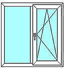 Окна и двери ПВХ Rehau 1,05х1,45 м. Двухстворчатые металлопластиковые окна