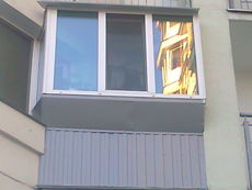 Вынос балкона по парапету с наружной отделкой