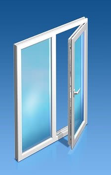 Двухчастное окно из профиля Rehau E 70 с фурнитурой МАСО 900Х950