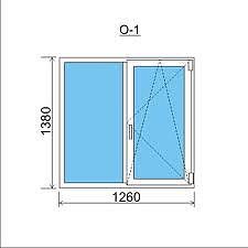 Двухстворчатое окно Aluplast Ideal 2000 с фурнитурой Sigenia.