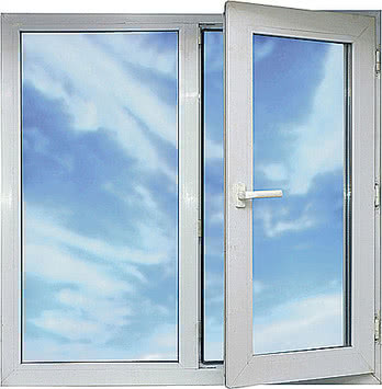 Окно с двумя створками из профиля Fenster300 в квартиру!