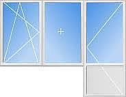 Балконный блок в квартиру, профиль WDS 400, фурнитура Масо, стеклопакет однокамерный