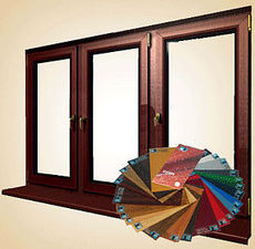 Тристулкове вікно з внутрішньою ламінацією у будь-який колір, профіль WDS 400 фурнітура Масо, склопакет однокамерний